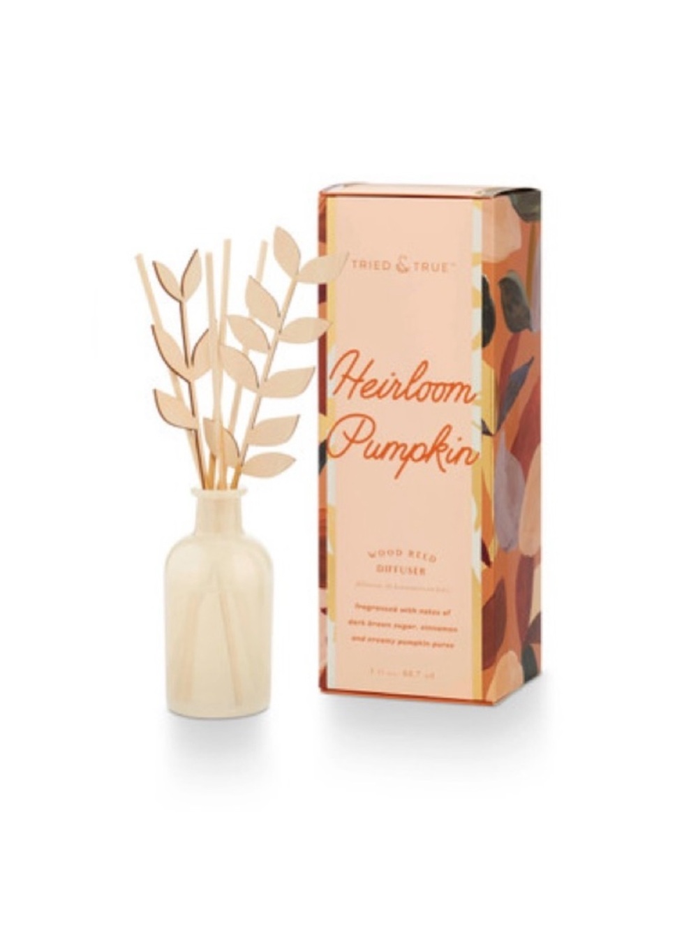 Illume Tried and True fall
Wood Reed Diffuser diffuser:
Heirloom Pumpkin 3oz